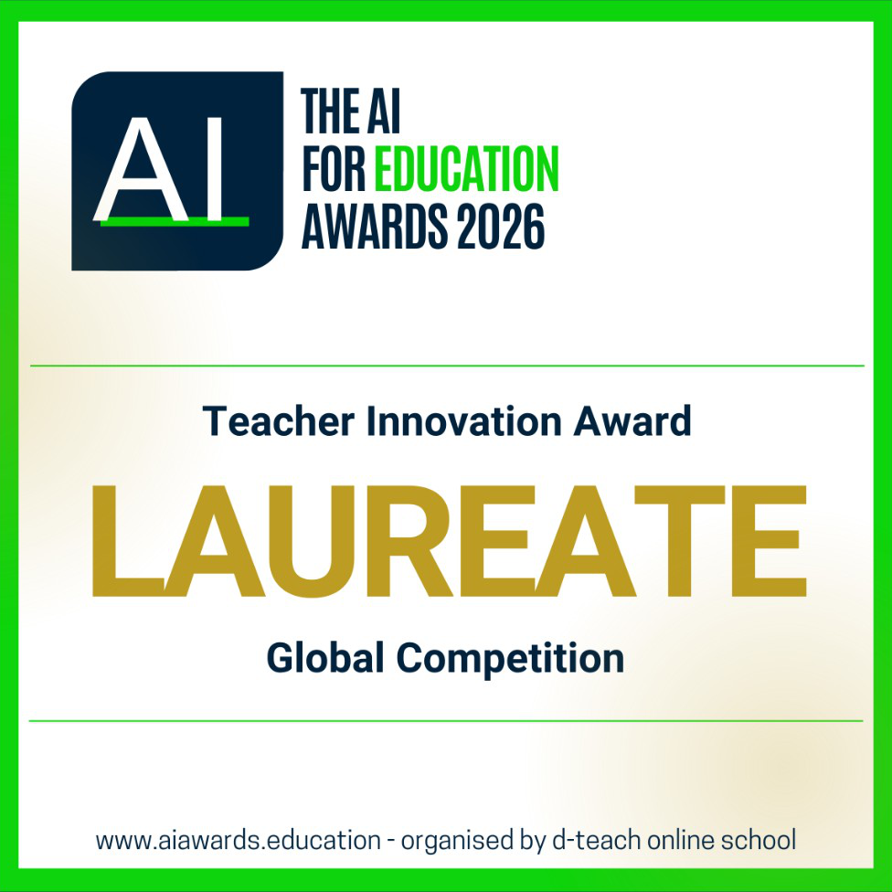 Laureado del Teacher Innovation Award en The AI for Education Awards 2026